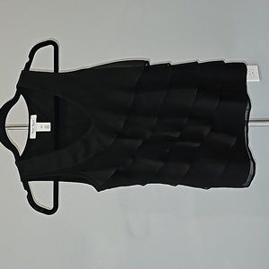 White House Black Market Ruffle Tank with Stretch Cotton Back